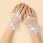 Short Lace Fingerless Gloves White Lace Gloves Gothic Gloves Party Favor Decorations Wedding Birthday Cosplay Costumes Hair Acce