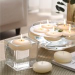 1PC 10PCS Creative Floating Candles Ivory Unscented Dripless Wax Burning Candles For Cylinder Vases Weddings Party And Holiday I
