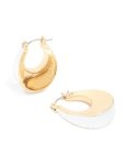 Mixed Metal Plated Small Graduated Flat Hoop Earrings