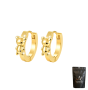 Stainless Steel 18K Gold Plated Hypoallergenic Bear Hoop Earrings