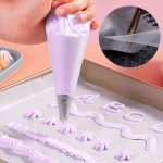 100PCS Disposable Piping Bags For Cake Decorating - Perfect For Cookies Cupcakes & More - Durable Pet Material - Essential Kitch