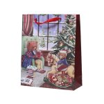 Paper Giftbag With Bears 10X26X32CM