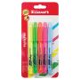 Luxor Fluorescent Highlighter 4PCS. Assorted 4140