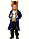 Boys Beast Movie Character Clothing Faux Layered Jacket Cravat Necktie & Beast Hat Excludes Pants Boys And Girls Party Clothes F