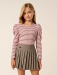 Ariel Teen Long Sleeve Jersey Top - 16 Pink Stripe