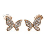 DESTINY Butterfly Hope Earring With Swarovski Crystals - Rose