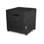 Aacabo Patio Ottoman Cover 25W X 25D X 18H Inch Waterproof Square Patio Small Side Table Cover Suitable For 3-PIECE Outdoor Wick