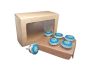 Blue/green Themed Ceramic Drawer/cabinet Knobs - Set Of 6 Pcs