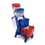 Vega Filmop Janitorial Trolley 28L With Wringer - Industroclean