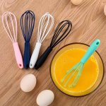 1PC MINI Whisk Silicone Egg Beater Blender Mixer For Blending Whisking Beating And Stirring Baking Tools Kitchen Gadgets Kitchen