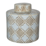 Decorative Glazed Ceramic Jar 23 Cm X 20 Cm