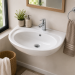Flair Wall Hung Basin - White