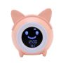 Kids Cartoon Cat Alarm Clock With Night Light Snooze Function