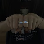 2PCS Heart-shaped Luminous Ring Couple Ring Open Adjustable Ring Finger Jewelry Valentine's Day Gift For Music Festival
