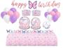 Butterfly Birthday Party Decorations Set - Pink&purple Theme Party Supplies