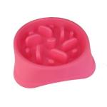 Pet Slow Feeder Bowl - Assorted Bright Colours - Bright Pink