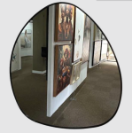 Aluminium Frame Pebble Mirror 860MM X 860MM