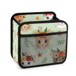 Ppiktc Car Seat Back Organizer With Large Mesh Compartments And Pu Sides For Optimal In-car Organization Cute Cats