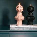 The Countess Hand Poured Totem Sculpted Candle - Grey