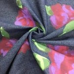 150CM Printed Denim Fabric Per Meter 5