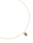 Goldair Gold Plated Brass Amethyst Cubic Zirconia February Birthstone Necklace