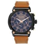 Brown Leather Chronograph Men's Watch PL14378JSB11