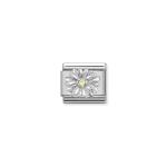 Composable Classic Link Silver Daisy Yellow Cz