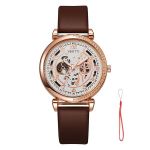 Gentle Pink Steampunk-style Skeletonized Diamond-set Ladies' Watch