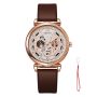 Gentle Pink Steampunk-style Skeletonized Diamond-set Ladies' Watch