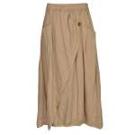 Mock Wrap Linen Skirt - Toast L