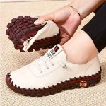 Women's Flat Sneakers Casual Lace Up Outdoor Shoes Women's Comfortable Low Top Shoes