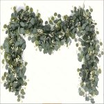 Luxurious Artificial Eucalyptus Garland - Lifelike Silvery Twigs & Foliage Perfect For Weddings Table Decor & Spring Celebration