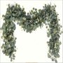 Luxurious Artificial Eucalyptus Garland - Lifelike Silvery Twigs & Foliage Perfect For Weddings Table Decor & Spring Celebrations - Ideal For St. Patrick's Day & Easter