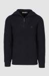 Mens Kyle 1 4 Zip Ribbed Knitwear In Navy - Navy 3XL