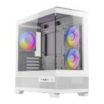 Antec CX500M Rgb Clear Tempered Glass Steel White Micro-atx Mini-tower Gaming Chassis