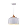 Pendant Lighting Scandinavian Range Wood And White Bowl Shape