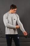 Long Sleeve Vagabond Tee In Grey Melange - 2XL