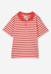 Cotton On Ziggy Polo - Anthurium vanilla Stripe