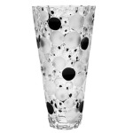 Bohemia Crystal Bohemia Vase Lisboa With Fond & Black Lister Lead Crystal