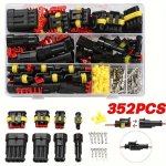 352PCS Quick Connect Automotive Electrical Connector Kit - Easy Install Wide Compatibility 1 2 3 4 5 6 Pin For Various Vehicles