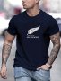 Men's New Zealand All Blacks Print Crew Neck Short Sleeve Casual Daily T-Shirt Comfy Breathable Clothing For Summer