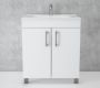 Bathroom Cabinet And Basin Free Standing Silhouette White 600MM