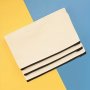 5PCS Plain Canvas Pen Cases Cosmetic Bags Portable Beige Canvas Pouches