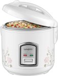 LB-57016 Automatic Rice Cooker Non-stick Interior With Keep Warm Function White Floral Slow Cooker
