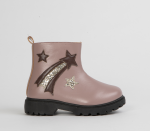 Flat Ankle Boot For Girls - 11 Kids Mauve