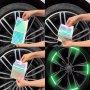 20PCS Reflective Car Wheel Decals - Boost Night Visibility & Safety Green & Silvery Tire Warning Stickers For Vehicles And Motorcycles