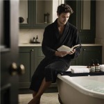 Langham Mens Coral Fleece Bathrobe