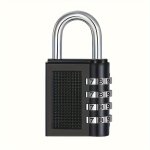 1PC Digital Password Lock Padlock 4 Dials Anti-theft Metal Outdoor Large Padlock Suitable For Gym Warehouse School Bag Luggage D