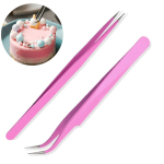 2PCS SET Anti-static Stainless Steel Tweezers For Cake Decorating - Perfect For Kitchen Bakeware