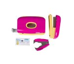 Rapid MINI Pink yellow Stapler F5 Hole Punch FC10 Each